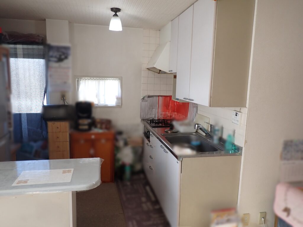 施工前3階キッチンの様子です。
